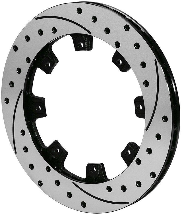Wilwood 8 Bolt SRP Drilled & Slotted Performance Rotor ( l/H) 32 Vanes Black (WB160-7102-BK) WB160-7102-BK
