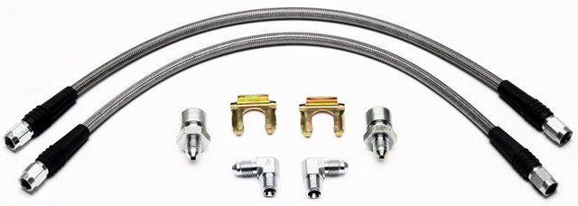 Wilwood Universal 16" Braided Flexline Kit, 3/8"-24 Chassis Fittings (WB220-7699) WB220-7699
