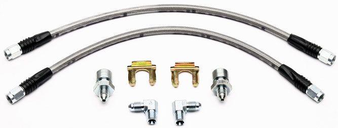 Wilwood Universal 18" Braided Flexline Kit, 3/8"-24 Chassis Fittings (WB220-8307) WB220-8307