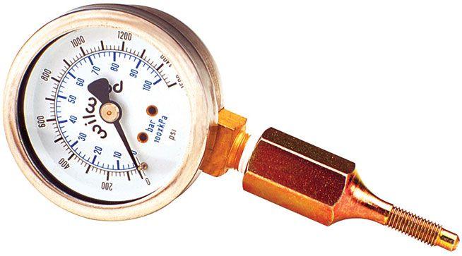 Wilwood Quick Check Brake Line Pressure Gauge 0-1,500 PSI or 0-10,000 kPa (WB260-0966) WB260-0966