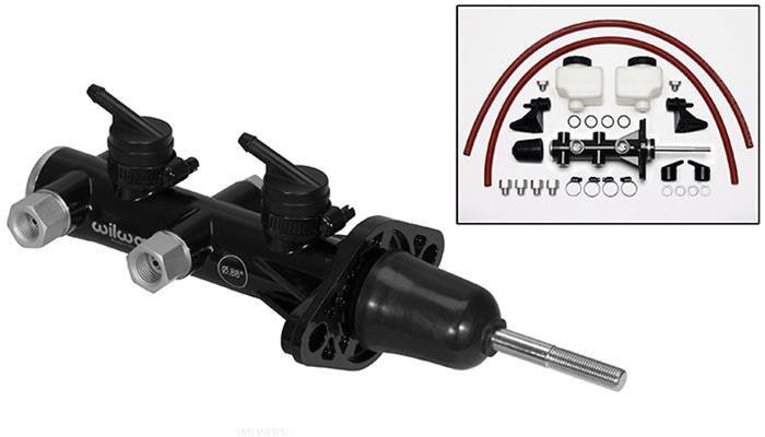 Wilwood Compact Remote Tandem Master Cylinder (WB260-14241-BK) WB260-14241-BK