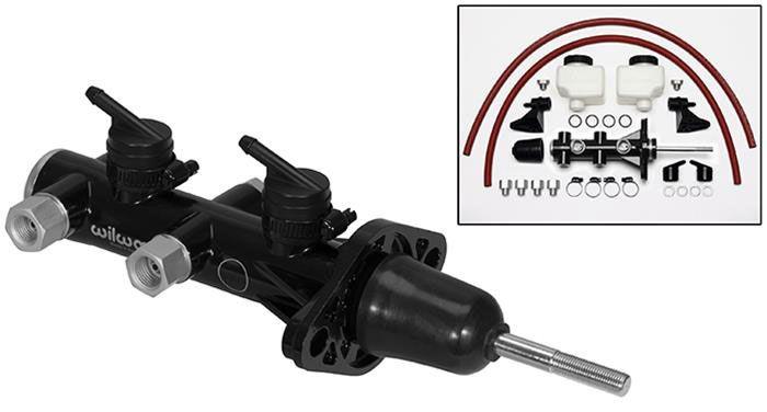 Wilwood Compact Remote Tandem Master Cylinder (WB260-14242-BK) WB260-14242-BK