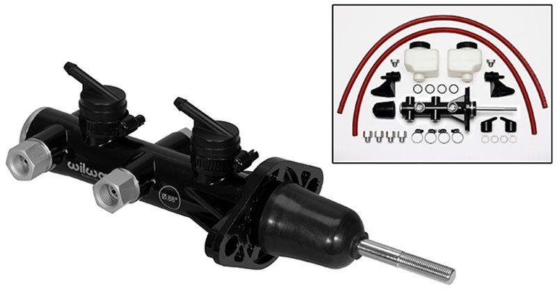 Wilwood Compact Remote Tandem Master Cylinder (WB260-14244-BK) WB260-14244-BK