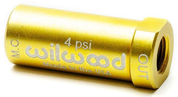 Wilwood Residual Pressure Valve, 4 psi, Gold (WB260-15365) WB260-15365
