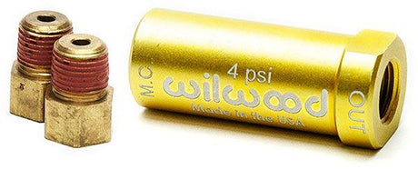 Wilwood Residual Pressure Valve, 4 psi, Gold (WB260-15366) WB260-15366