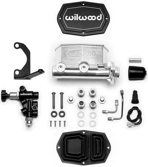Wilwood Compact Tandem Master Cylinder Kit, 1" Bore, Polished (WB261-14963-P) WB261-14963-P