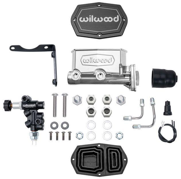 Wilwood Compact Tandem Master Cylinder & Valve Kit, Mopar 4-Bolt, 1.00" Bore (WB261-16797-P) WB261-16797-P
