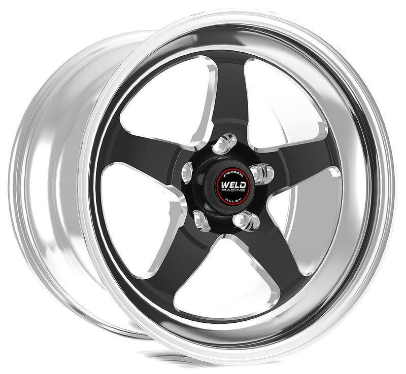 WELD RT-S S71 15 x 10" Wheel, Polished with Black Center and Single Beadlock for M/T (WE71MB-510A35F) WE71MB-510A35F