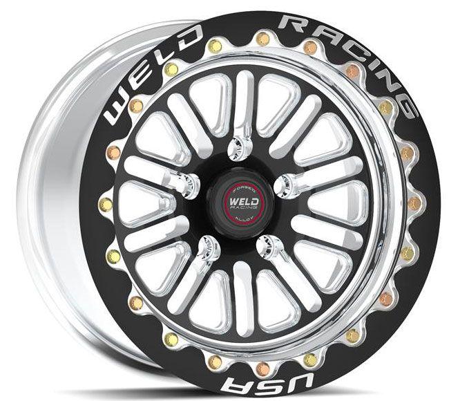 WELD RT-S S72 15 x 8.33" Polished Wheel with Black Center, Single Beadlock (WE72MB508A55F) WE72MB508A55F