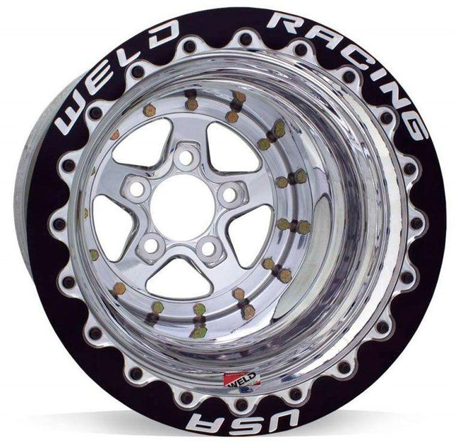 WELD Aluma Star 15 x 10" Polished Wheel with Black Double Beadlock for M/T (WE788-510278DBMB) WE788-510278DBMB