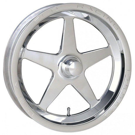 WELD AlumaStar 2.0 1-Piece 15 x 3.5" Spindle Mount Wheel, Black Finish (WE788B-15001) WE788B-15001
