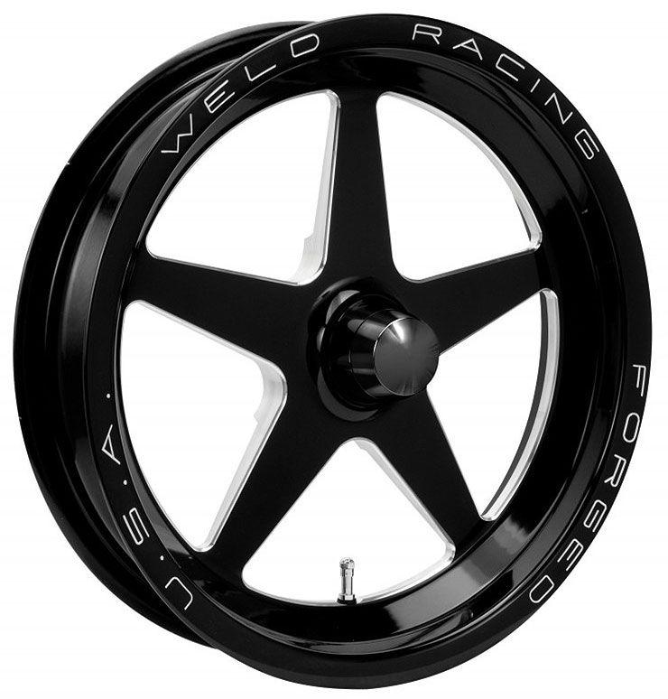 WELD AlumaStar 2.0 1-Piece 17 x 2.25" Spindle Mount Wheel - Black Finish (WE788B-17000) WE788B-17000