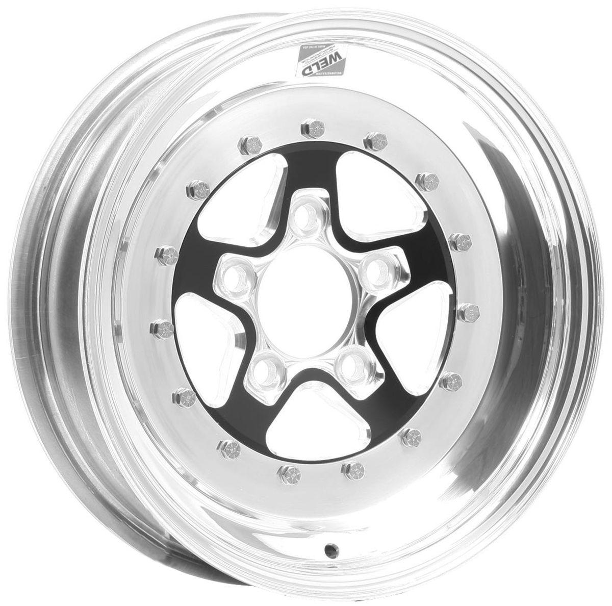 WELD AlumaStar 2.0 15 x 4" Wheel - Black Center/Polished Outter Finish (WE788B-504202) WE788B-504202