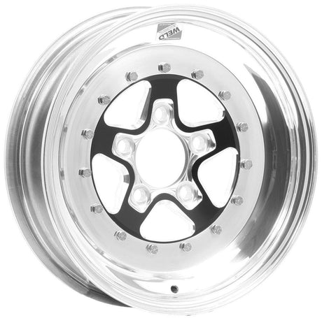 WELD AlumaStar 2.0 15 x 4" Wheel - Black Center/Polished Outter Finish (WE788B-504202) WE788B-504202