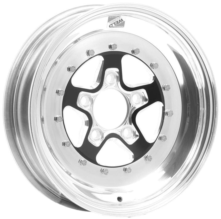 WELD AlumaStar 2.0 15 x 4" Wheel - Black Center/Polished Outter Finish (WE788B-504202)