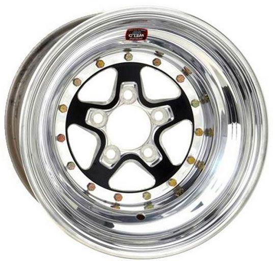 WELD AlumaStar 2.0 15 x 10" Wheel - Black Center/Polished Outter Finish (WE788B-510206) WE788B-510206