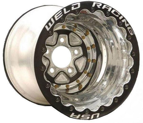 WELD AlumaStar Pro 16 x 16" Double Bead-Loc Wheel - Black Center/Polished Outter Finish with Black Bead-Loc (WE788XB616560DBL)