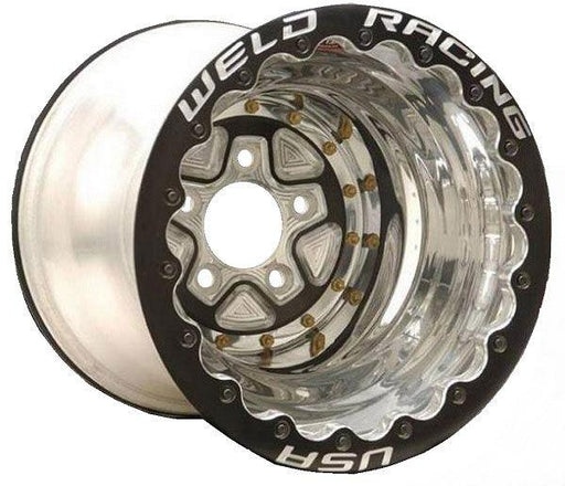 Weld AlumaStar Pro 16 x 16" Double Bead-Loc Wheel - Black Center/Polished Outter Finish with Black Bead-Loc - Automotive - Fast Lane Spares