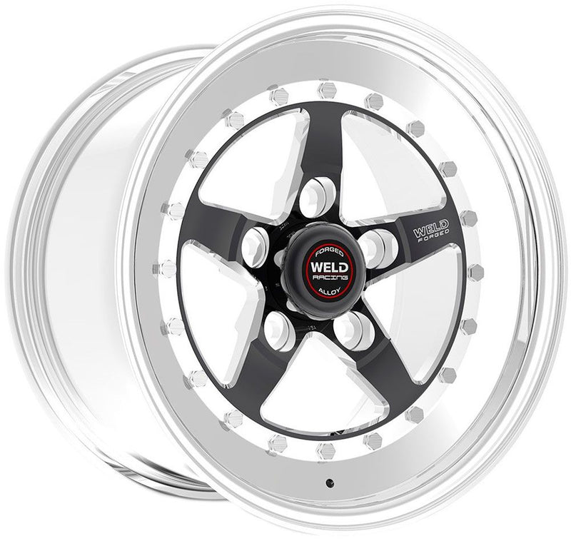 WELDStar RT 15" x 7" Wheel, Polished with Black Center (WE791B-57278)