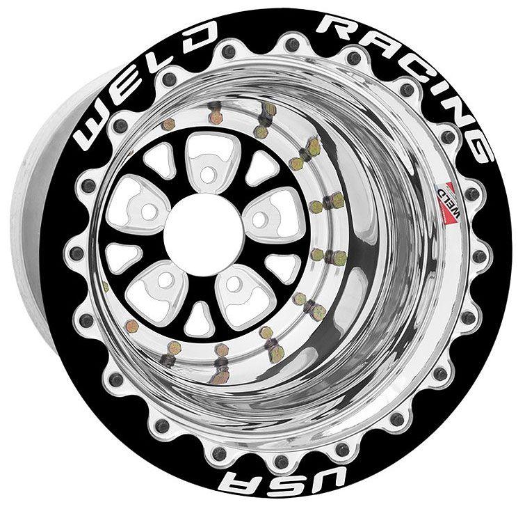 WELD V-Series 15 x 10" Wheel, Black Center, Single Beadlock for M/T (WE84B510276F)