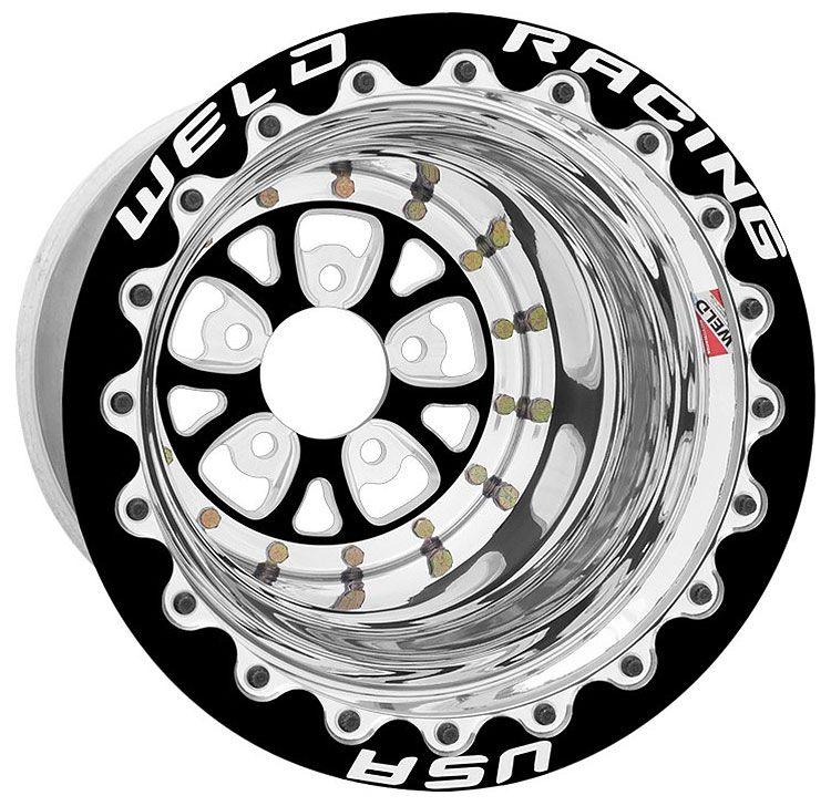 WELD V-Series 15 x 10" Wheel, Black Center, Single Beadlock for M/T (WE84B510278F) WE84B510278F