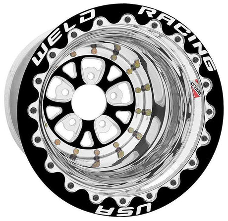WELD V-Series 15 x 10" Wheel, Black Center, Single Beadlock for M/T (WE84B510278F) WE84B510278F
