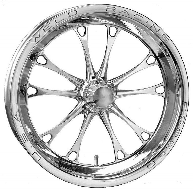 WELD V-Series 17 x 3.5" 1-Piece Front Wheel, Polished (WE84P-17001) WE84P-17001