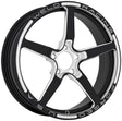 WELD Aluma-Star 17 x 4.5" 1-Piece Front Wheel, Black (WE88B-1704254) WE88B-1704254