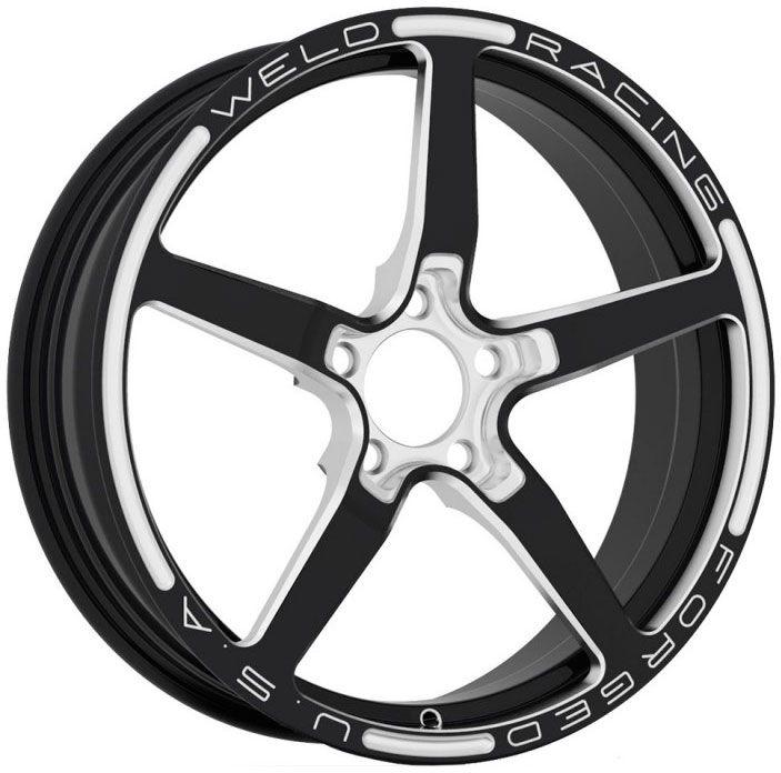 WELD Aluma-Star 17 x 4.5" 1-Piece Front Wheel, Black (WE88B-1704254)