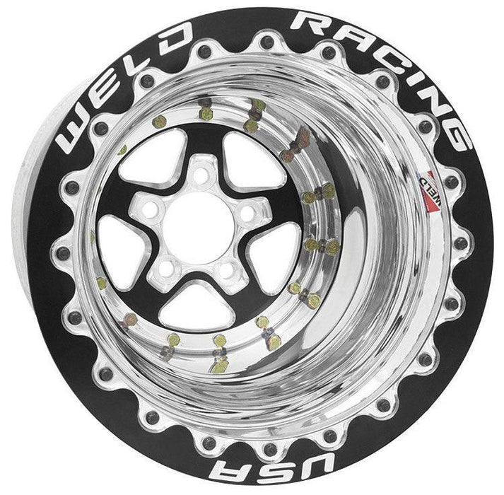 WELD Aluma-Star 15 x 10" Wheel, Black, Double Beadlock for M/T (WE88B-510278MB)