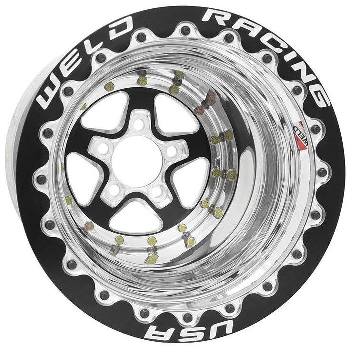 Weld Aluma-Star 15 x 12" Wheel, Black Center, Double Beadlock (WE88B-512276MB)
