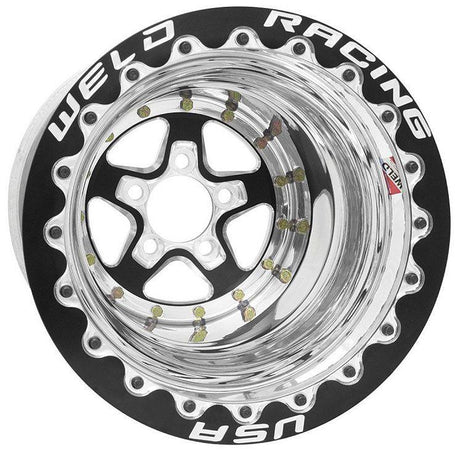 WELD Aluma-Star 15 x 8" Wheel, Black Center, Single Beadlock for M/T (WE88B508210F) WE88B508210F
