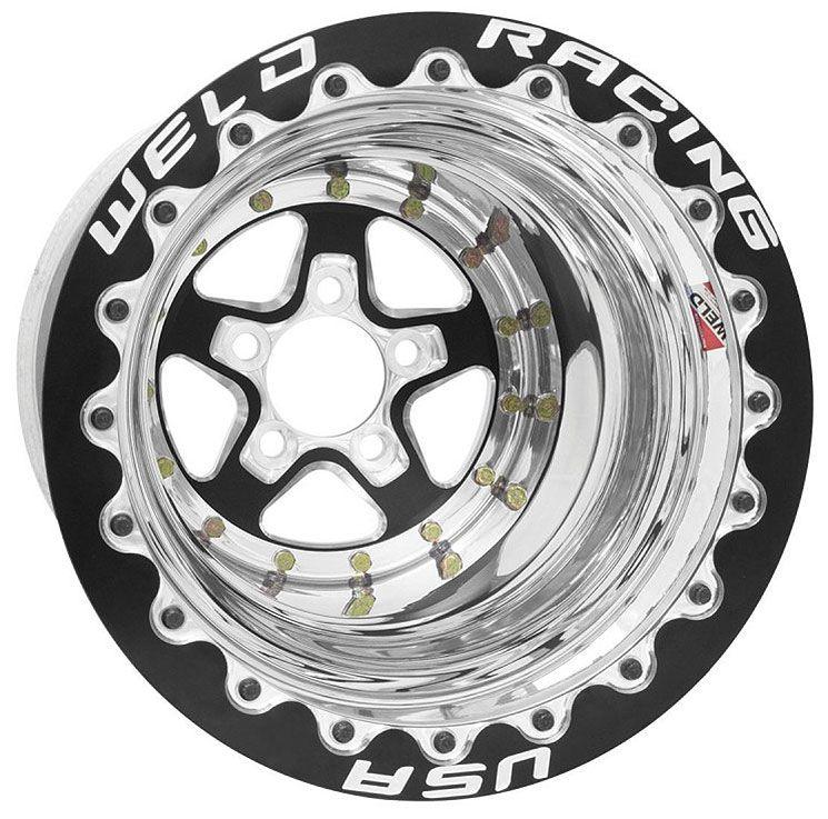 WELD Aluma-Star 15 x 8" Wheel, Black Center, Single Beadlock for M/T (WE88B508276F) WE88B508276F