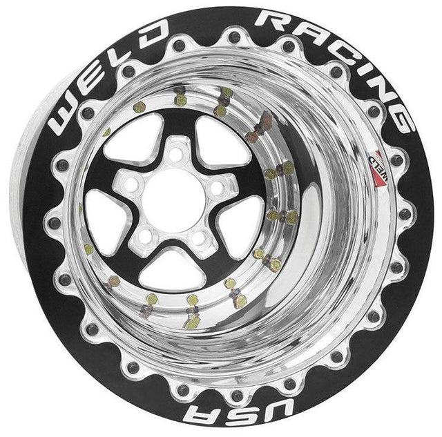 WELD Aluma-Star 15 x 8" Wheel, Black Center, Single Beadlock for M/T (WE88B508276F) WE88B508276F