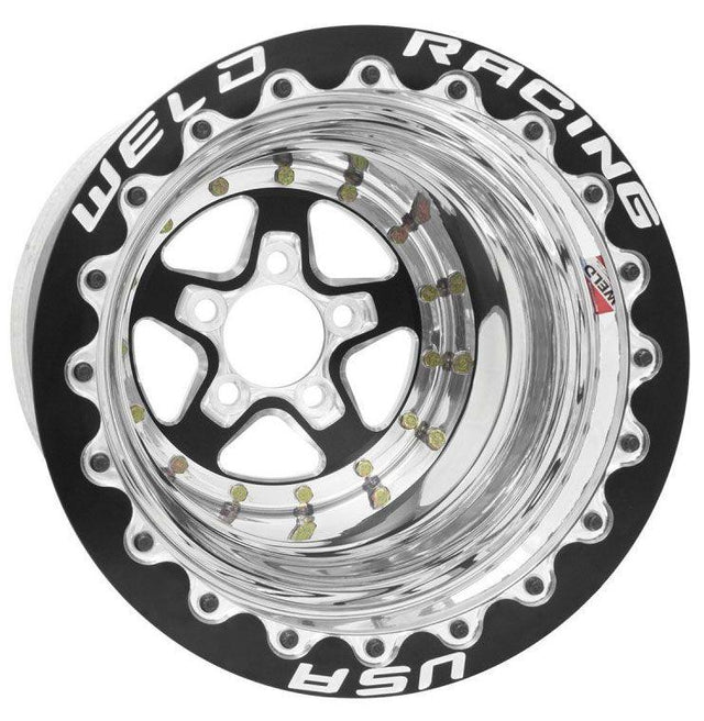 WELD Aluma-Star 15 x 10" Wheel, Black Center, Single Beadlock for M/T, Ultra (WE88B510206F) WE88B510206F