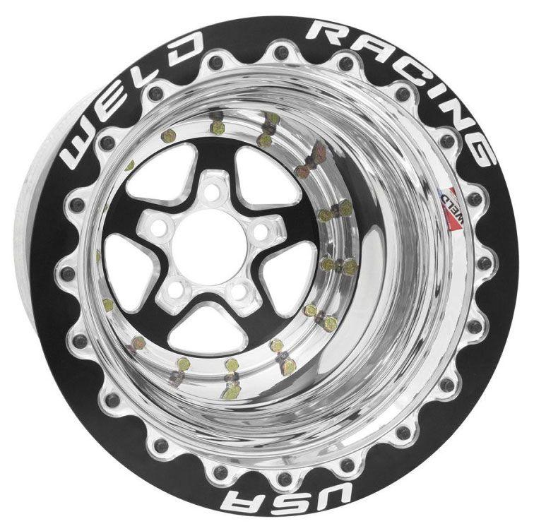 WELD Aluma-Star 15 x 10" Wheel, Black, Single Beadlock for M/T (WE88B510208F) WE88B510208F