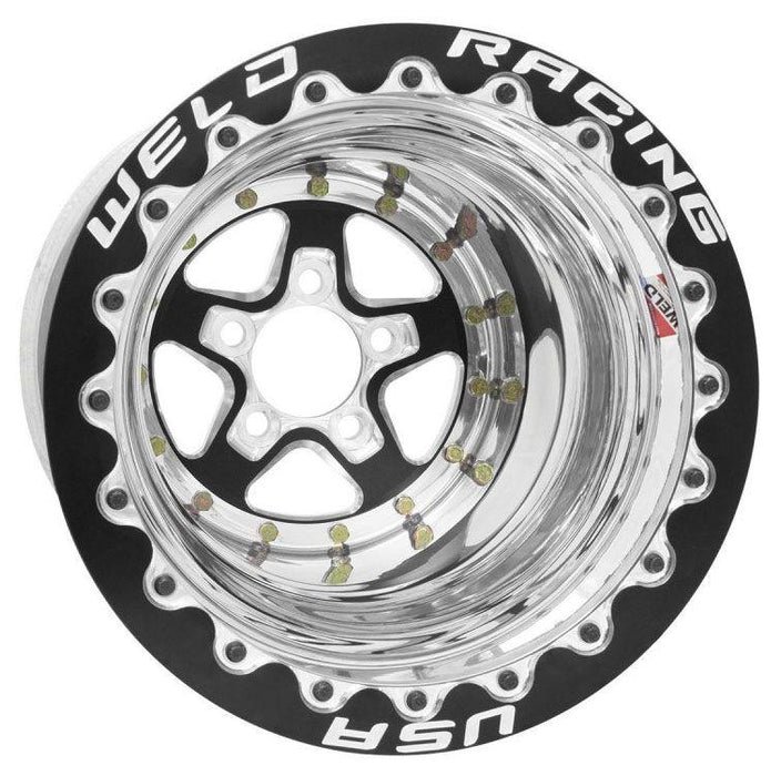 WELD Aluma-Star 15 x 10" Wheel, Black, Single Beadlock for M/T (WE88B510208F)