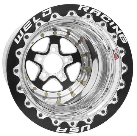 WELD Aluma-Star 15 x 10" Wheel, Black Center, Single Beadlock for M/T, Ultra (WE88B510210F) WE88B510210F