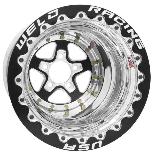WELD Aluma-Star 15 x 10" Wheel, Black Center, Single Beadlock for M/T, Ultra (WE88B510210F) WE88B510210F