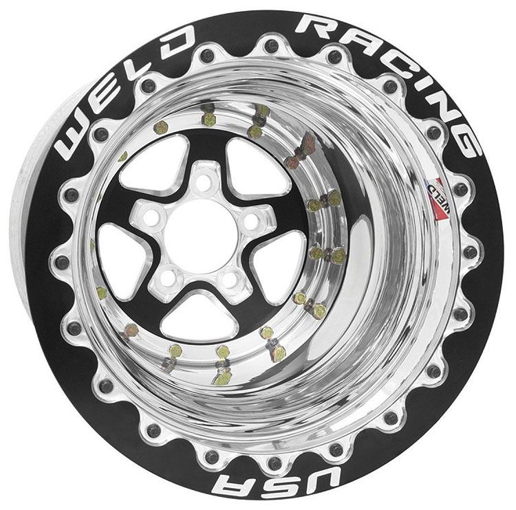 WELD Aluma-Star 15 x 15" Wheel, Black Center, Single Beadlock for M/T (WE88B515206F)