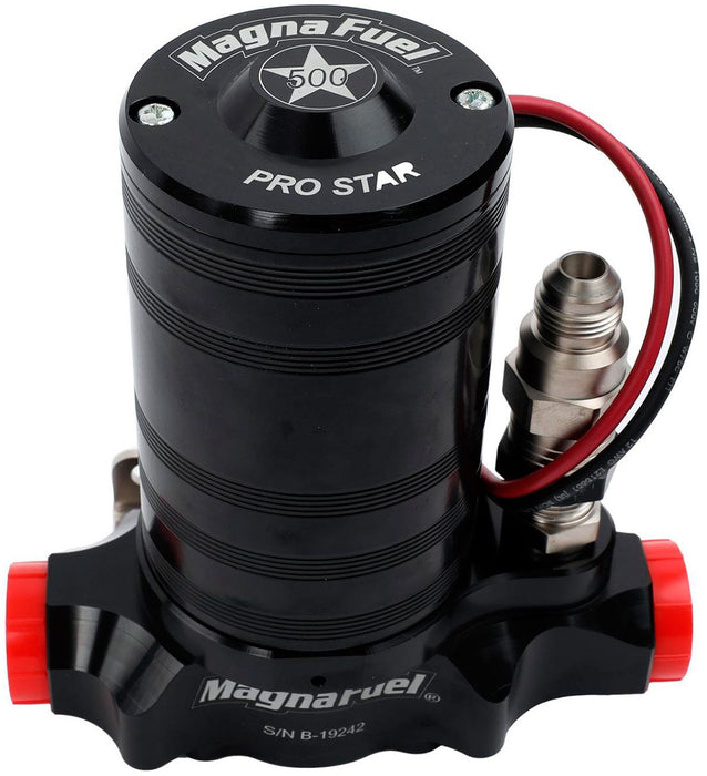 Magnafuel ProStar 500 Fuel Pump, Black, No Filter, 25-36 psi, -12AN (WIMP4401-BLK)