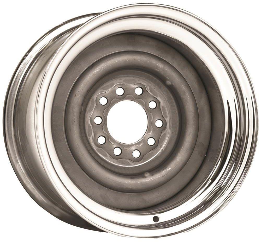 Wheel Vintiques Chrome Outer, Grey Primer Center Smoothie Steel Rim 15 x 10" (WV13-5012042) WV13-5012042