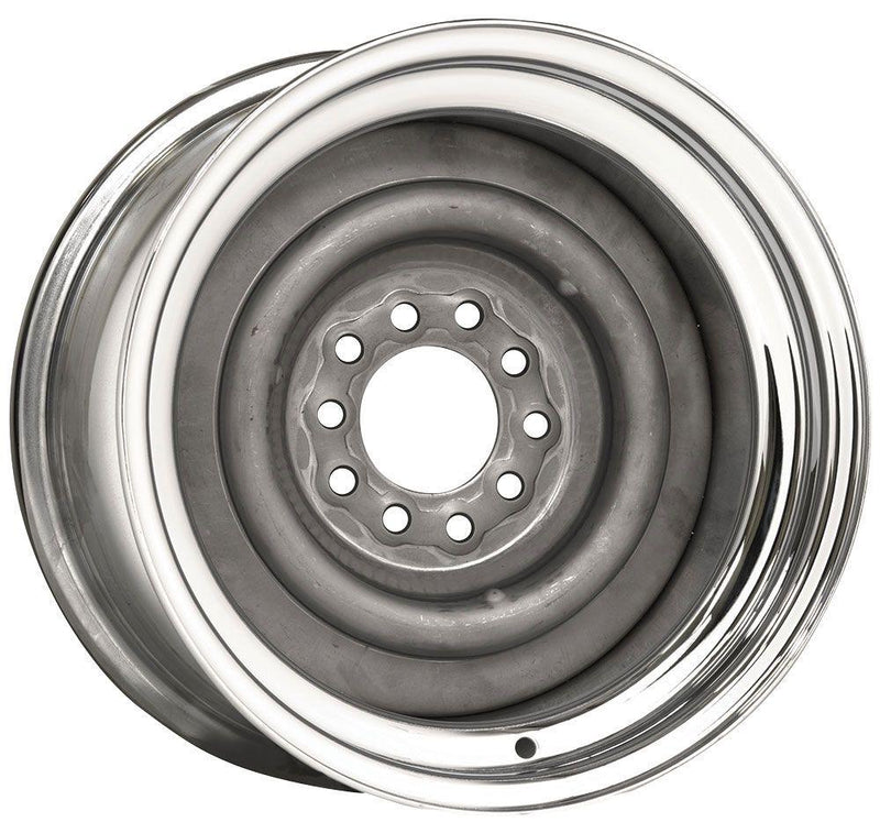Wheel Vintiques 15X6 SMOOTHIE CHROME OUTER 5X4.5/5X4.75 BC BARE CENTRE WHEELVINT - 13-5612358 (WV13-5612358) WV13-5612358