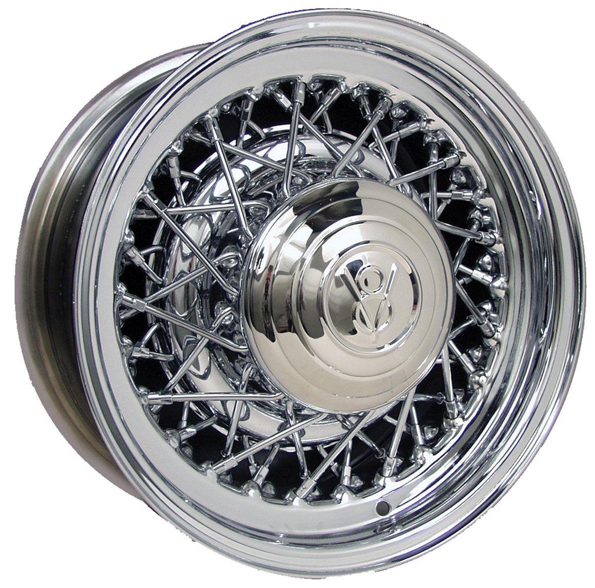 Wheel Vintiques Chrome Street Rod Wire Rim 15 x 6