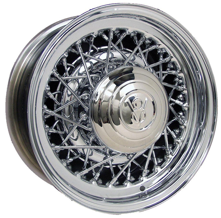 Wheel Vintiques Chrome Street Rod Wire Rim 15 x 6" (WV73-561203)