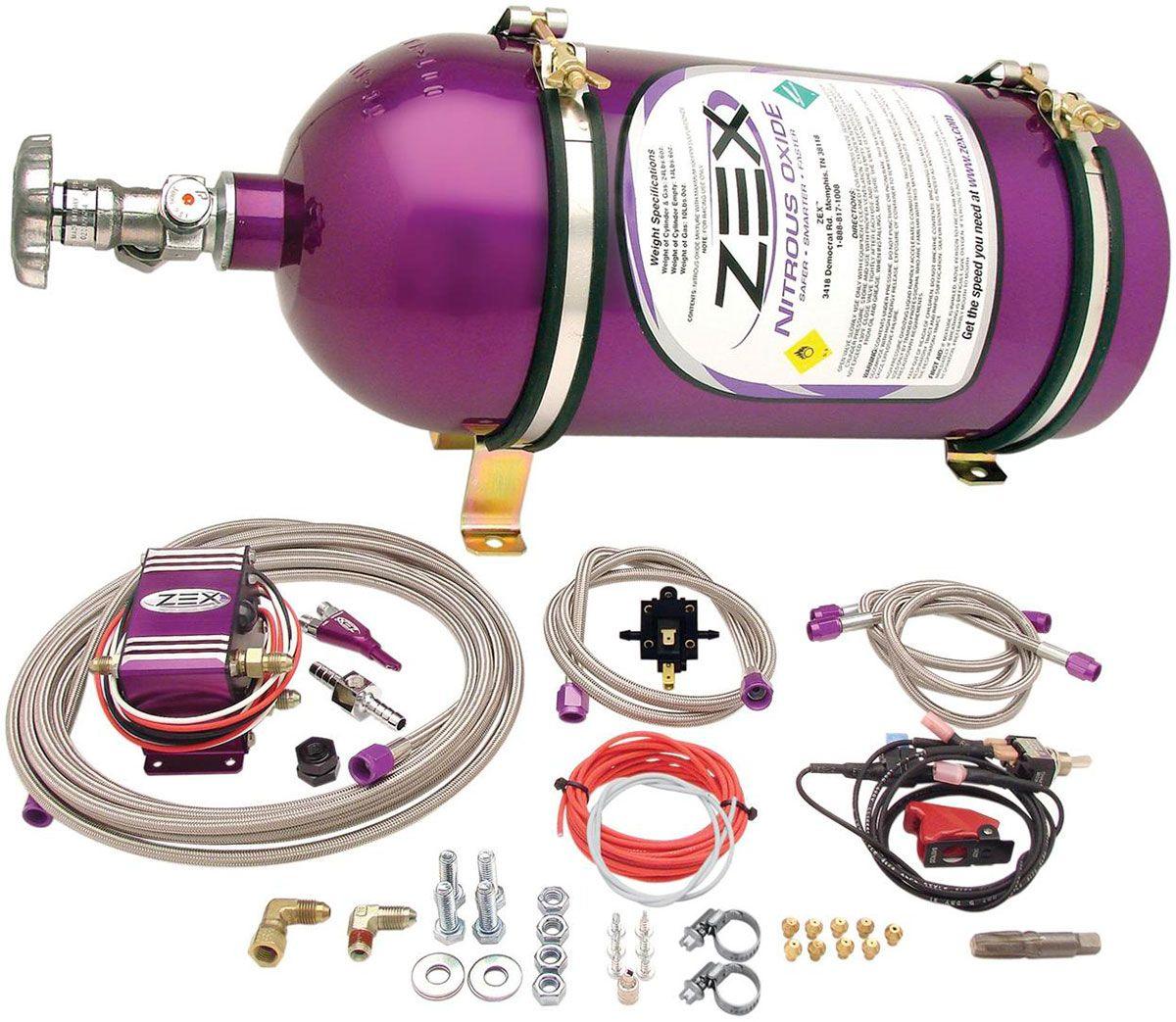 ZEX Single Wet Nozzle Turbo Nitrous Kit, 75 HP (ZEX82218) ZEX82218
