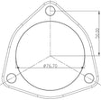 Aeroflow 3-Bolt Stainless Steel Flanges (AF9551-0012) AF9551-0012
