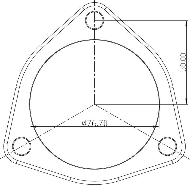 Aeroflow 3-Bolt Stainless Steel Flanges (AF9551-0012) AF9551-0012