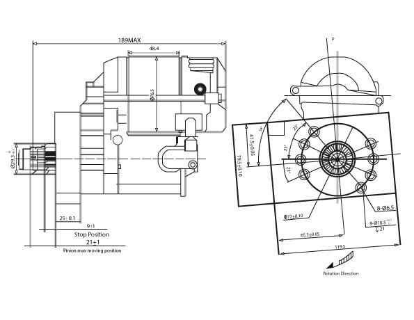 Aeroflow Holden 253-308 XPRO High Torque Starter (AF4250-5308)