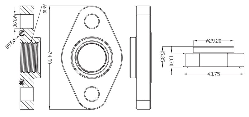 Aeroflow Turbo Drain Adapter (AF463-03)